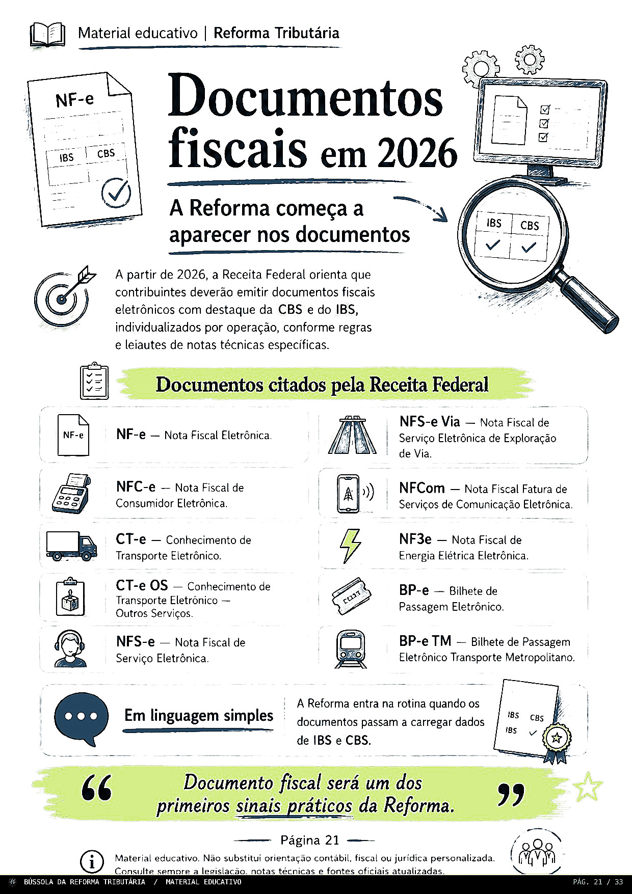 Documentos fiscais em 2026